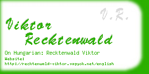 viktor recktenwald business card